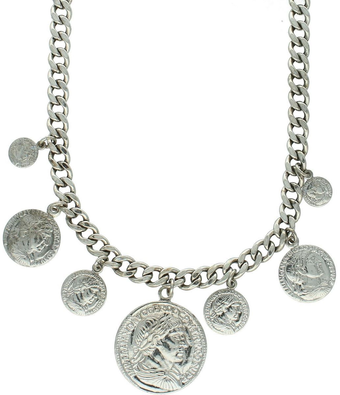 Naszyjnik srebrny damski pancerka monetki Dall'Acqua C RM 24442s.jpg